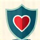 Icon of a shield with a heart inside.